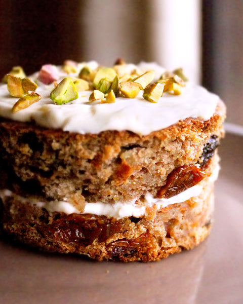 Healthy Goldenberry Raisin Carrot Cakes with Pistachios