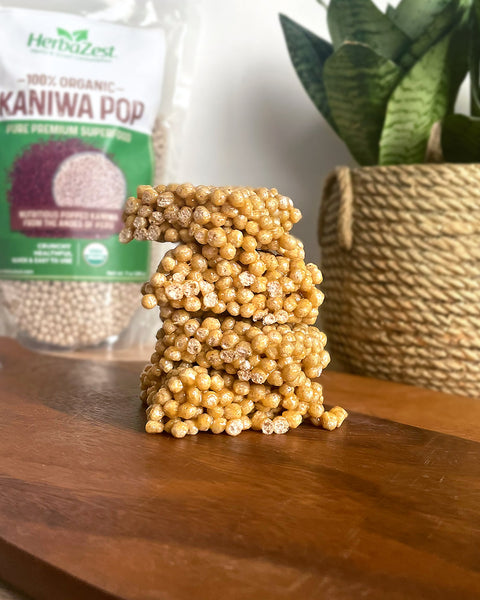Kaniwa Pop Tahini Crispy Treats
