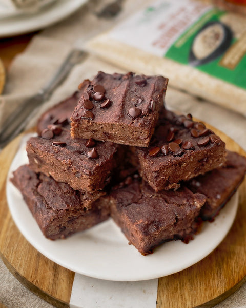 Kidney Bean Brownies with Quinoa Flakes