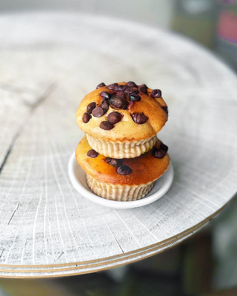 Lucuma Greek Yogurt Muffins with Chocolate Chips