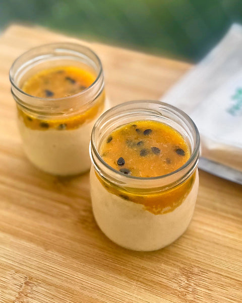 Lucuma Mousse with Passion Fruit
