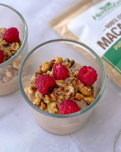 Maca Chocolate Yogurt Parfait