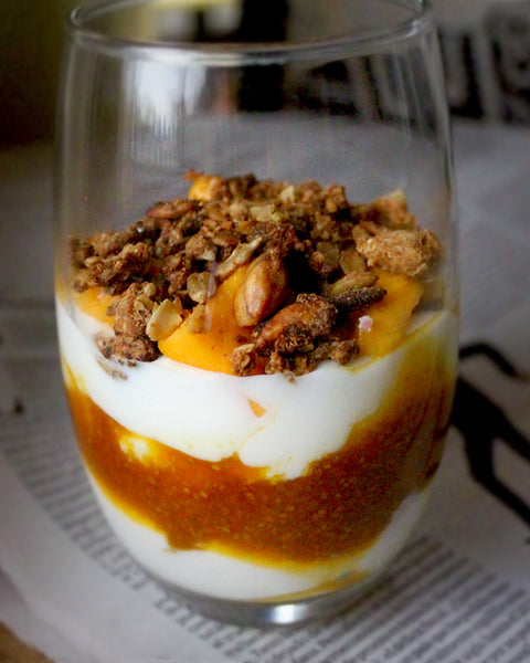 Morning Goldenberry Papaya Parfait with Granola