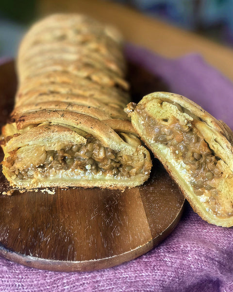 Mushroom Lentil Stromboli
