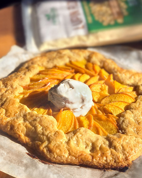 Peach Galette with Lupin Flour