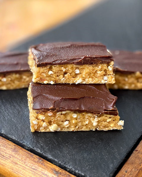 Peanut Butter Puffed Quinoa Oat Bars