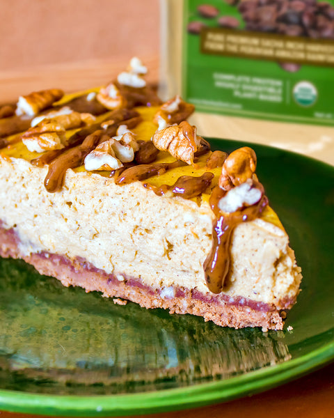 Pumpkin Cheesecake with Sacha Inchi Crust