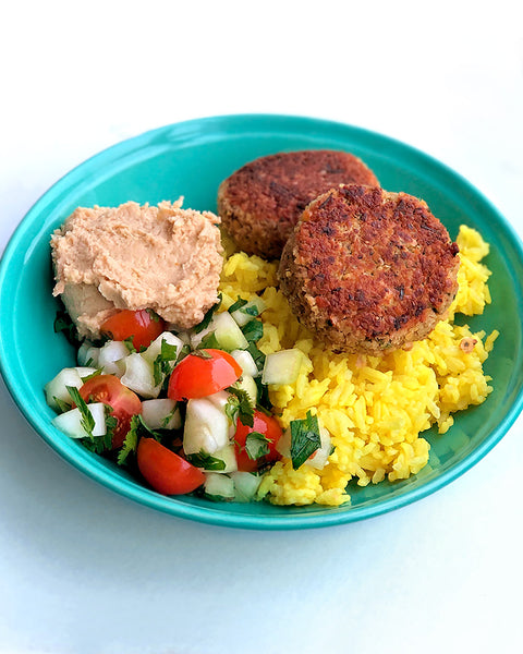 Sacha Inchi Falafel Burgers