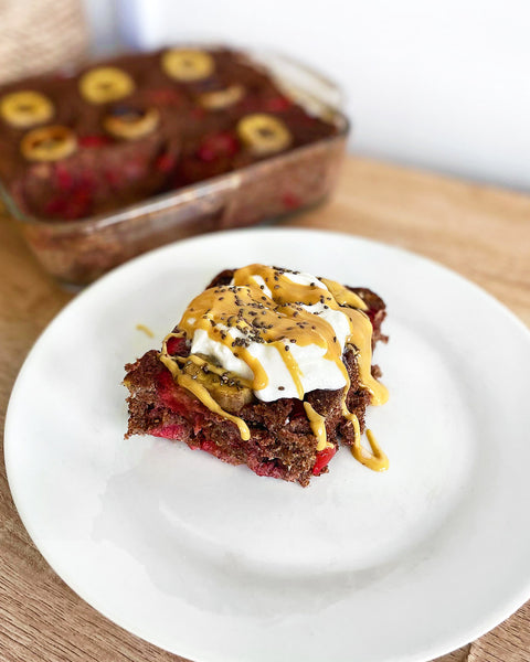 Strawberry Banana Baked Kaniwa Flakes