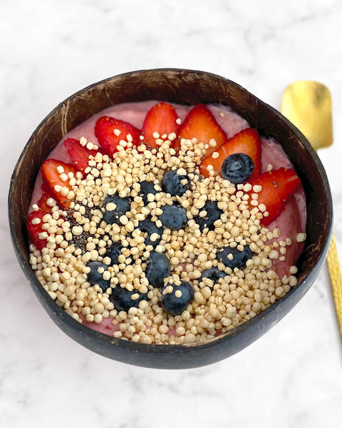 Strawberry Smoothie Bowl with Puffed Quinoa