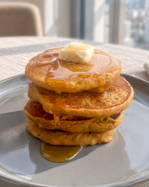 Sweet Potato Banana Amaranth Flour Pancakes