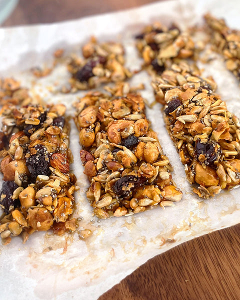 Trail Mix Granola Bars with Sacha Inchi Seeds